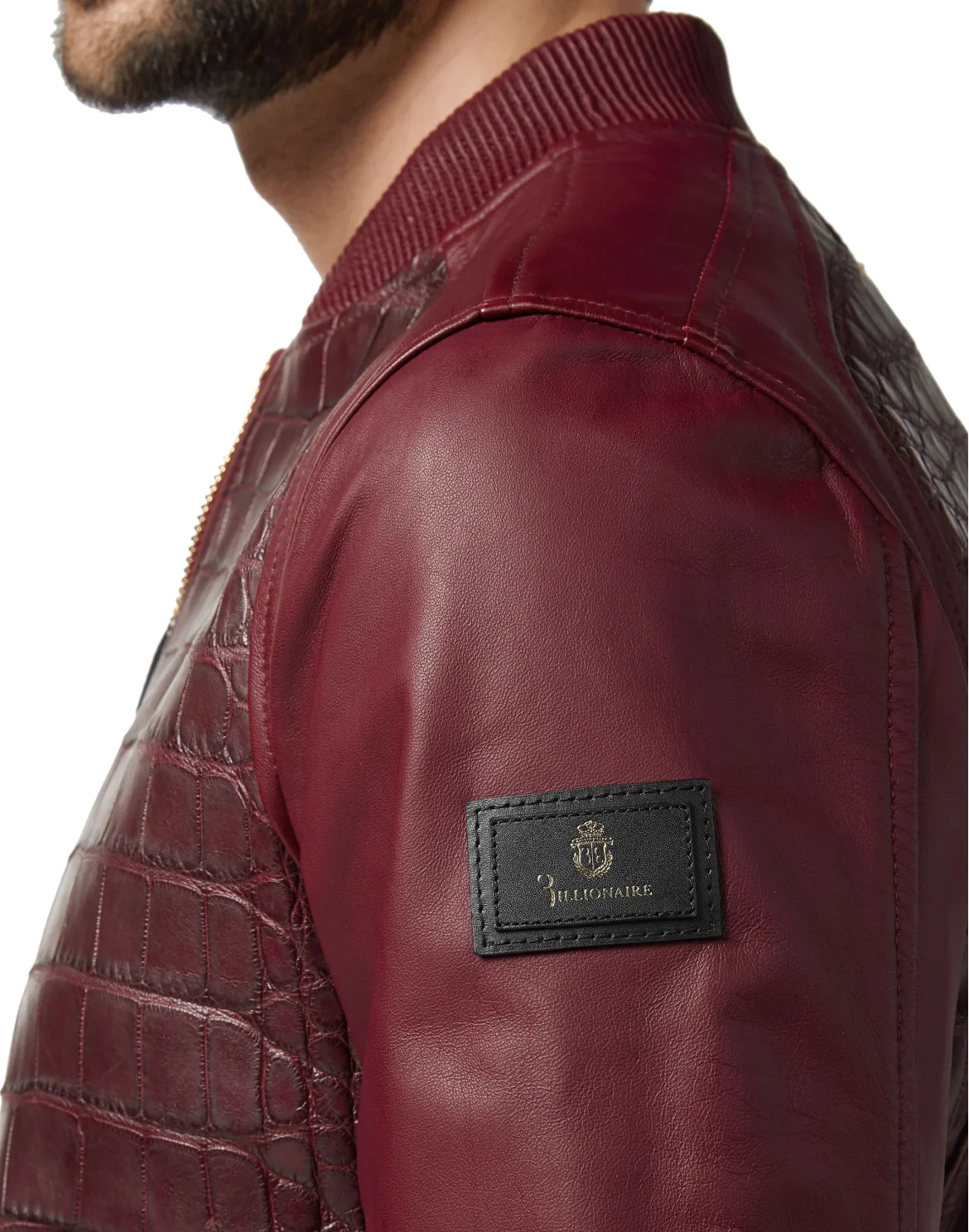 Leather Bomber Statement, цвет: Красный