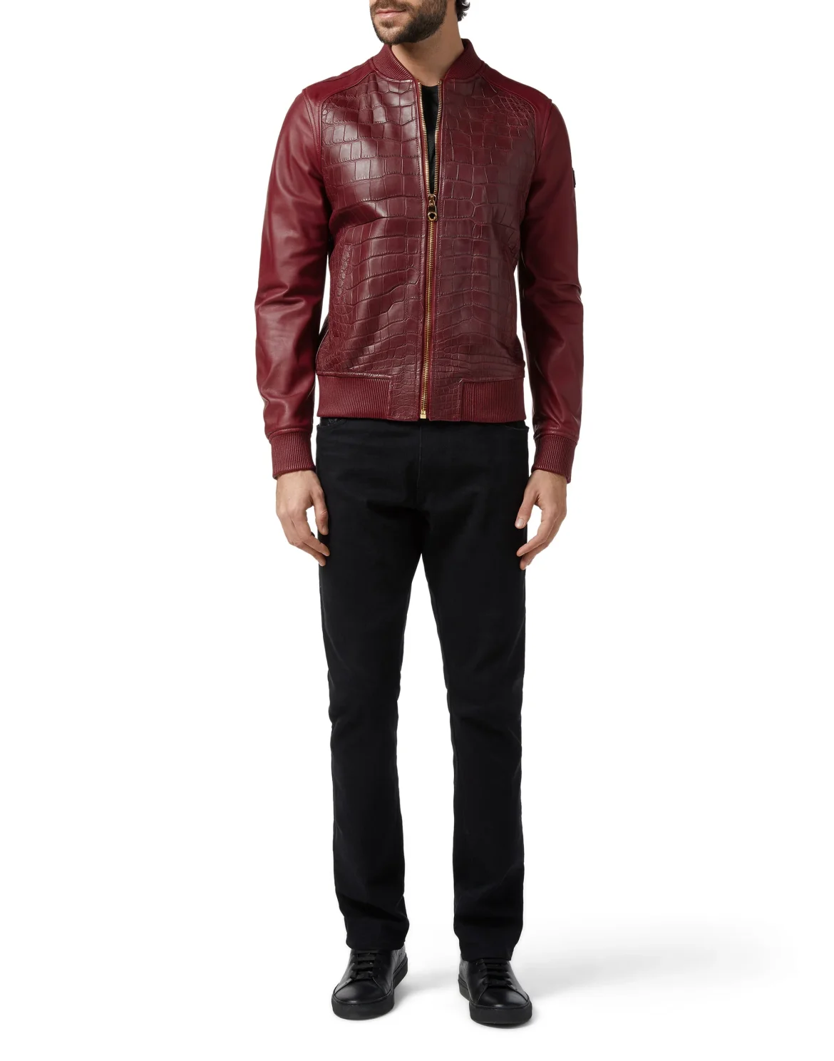 Leather Bomber Statement, цвет: Красный