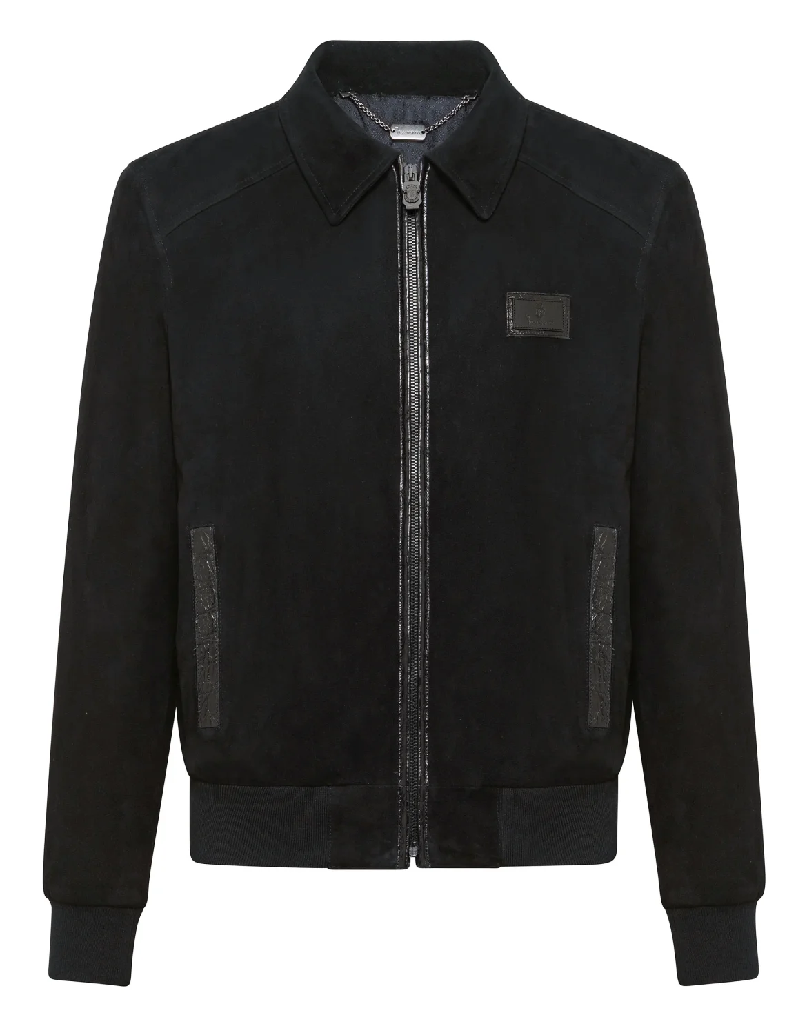 Leather Bomber Statement, цвет: Черный