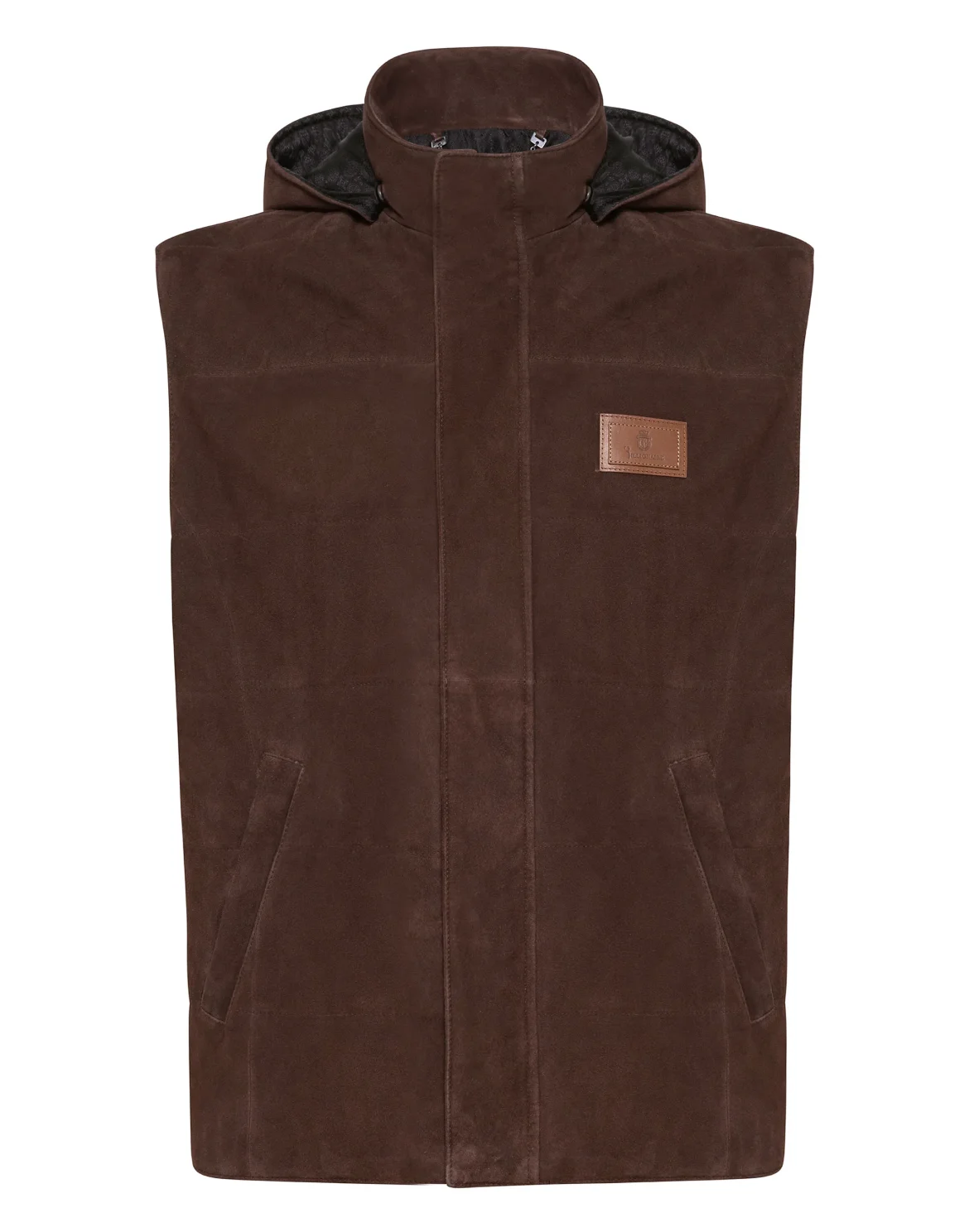 Leather Vest Short Statement, цвет: Коричневый
