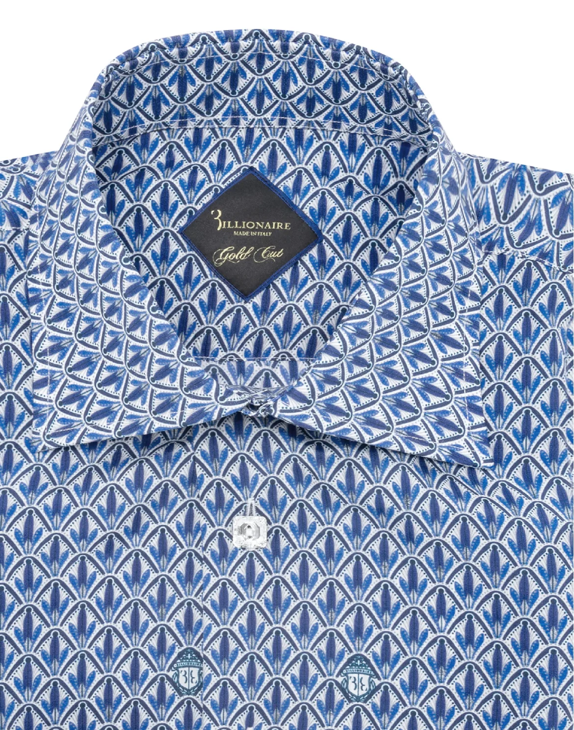 Shirt Gold Cut LS Flavio/Watch Flowers, цвет: Синий