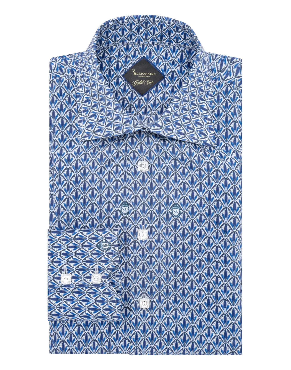 Shirt Gold Cut LS Flavio/Watch Flowers, цвет: Синий