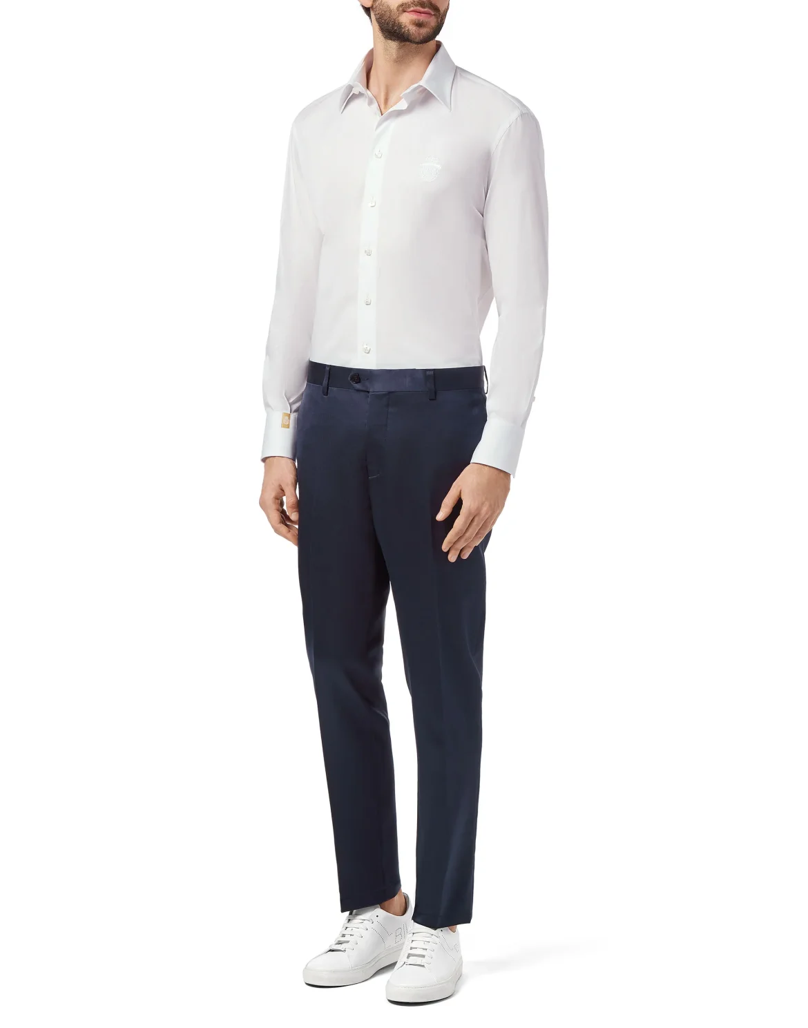 Shirt Gold Cut LS Milano/Multi Crest, цвет: Белый