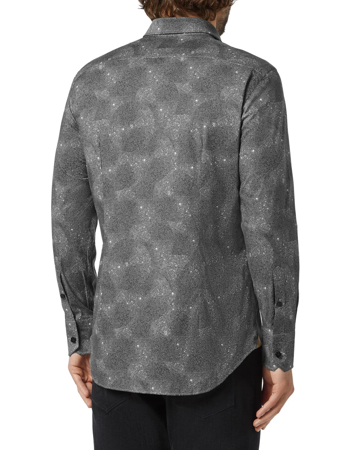 Shirt Silver Cut LS Crystal/Multi Geometric, цвет: Черный