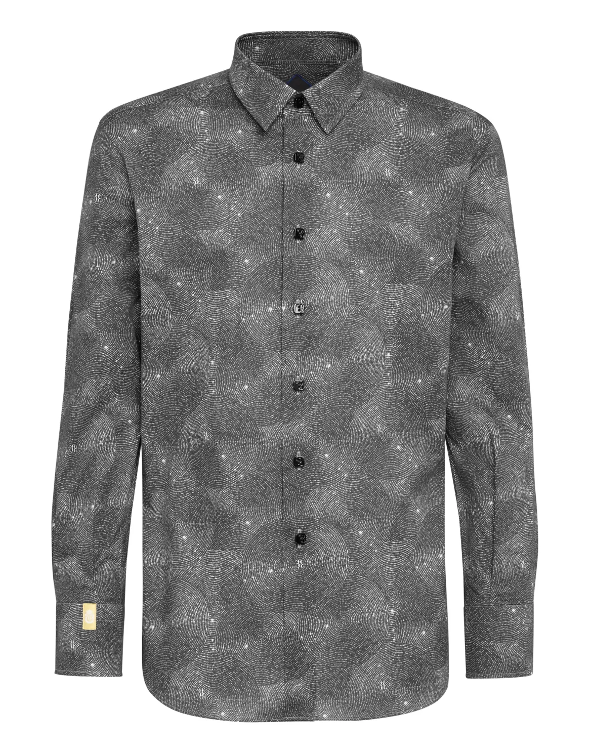 Shirt Silver Cut LS Crystal/Multi Geometric, цвет: Черный