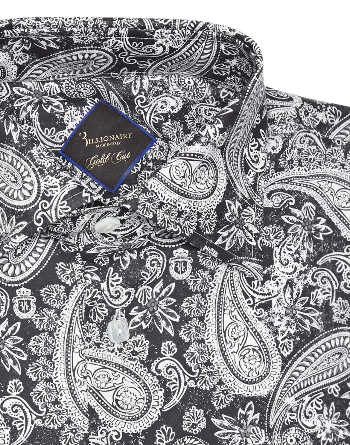 Shirt Gold Cut LS Flavio/Watch Paisley, цвет: Черный