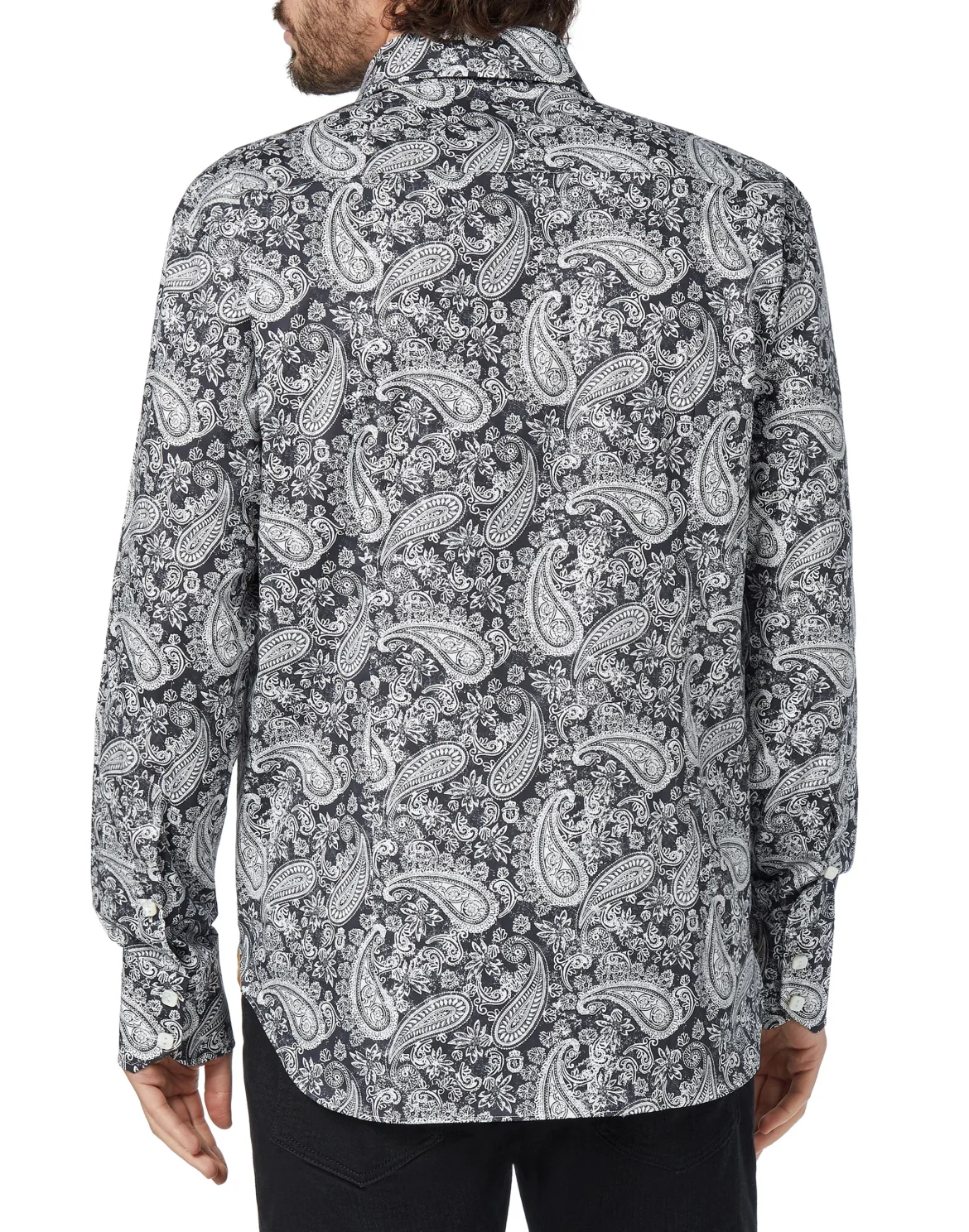 Shirt Gold Cut LS Flavio/Watch Paisley, цвет: Черный