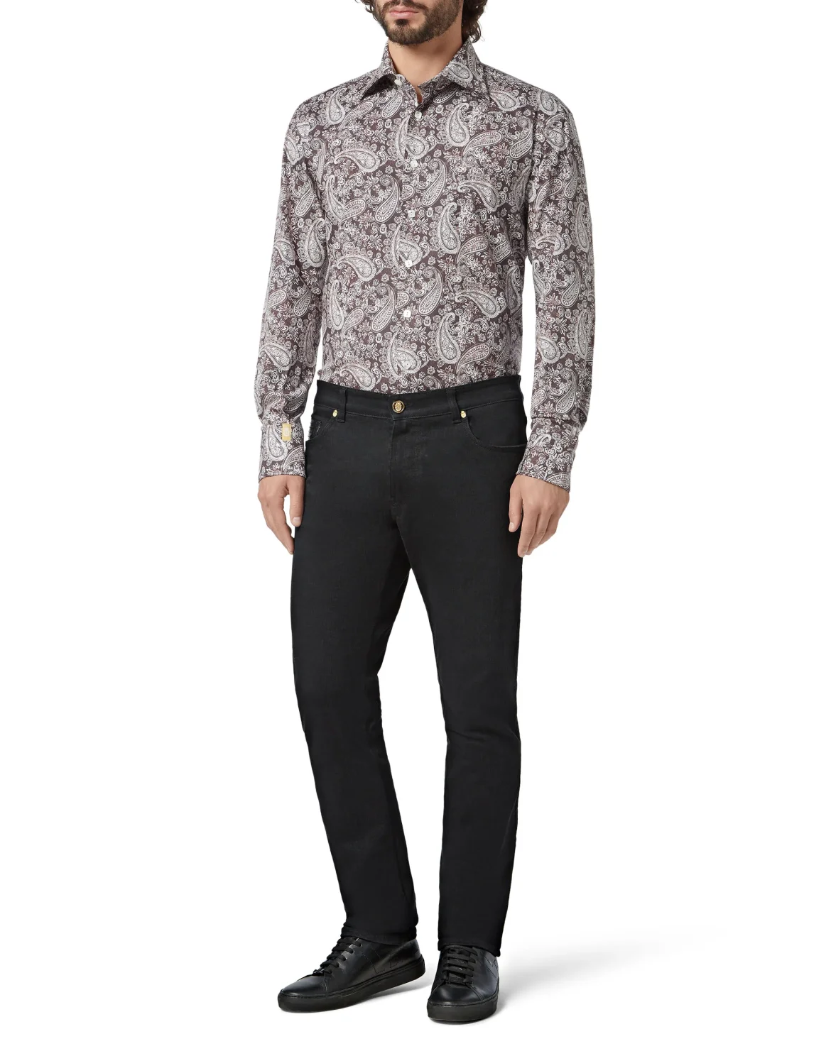 Shirt Gold Cut LS Flavio/Watch Paisley, цвет: Красный