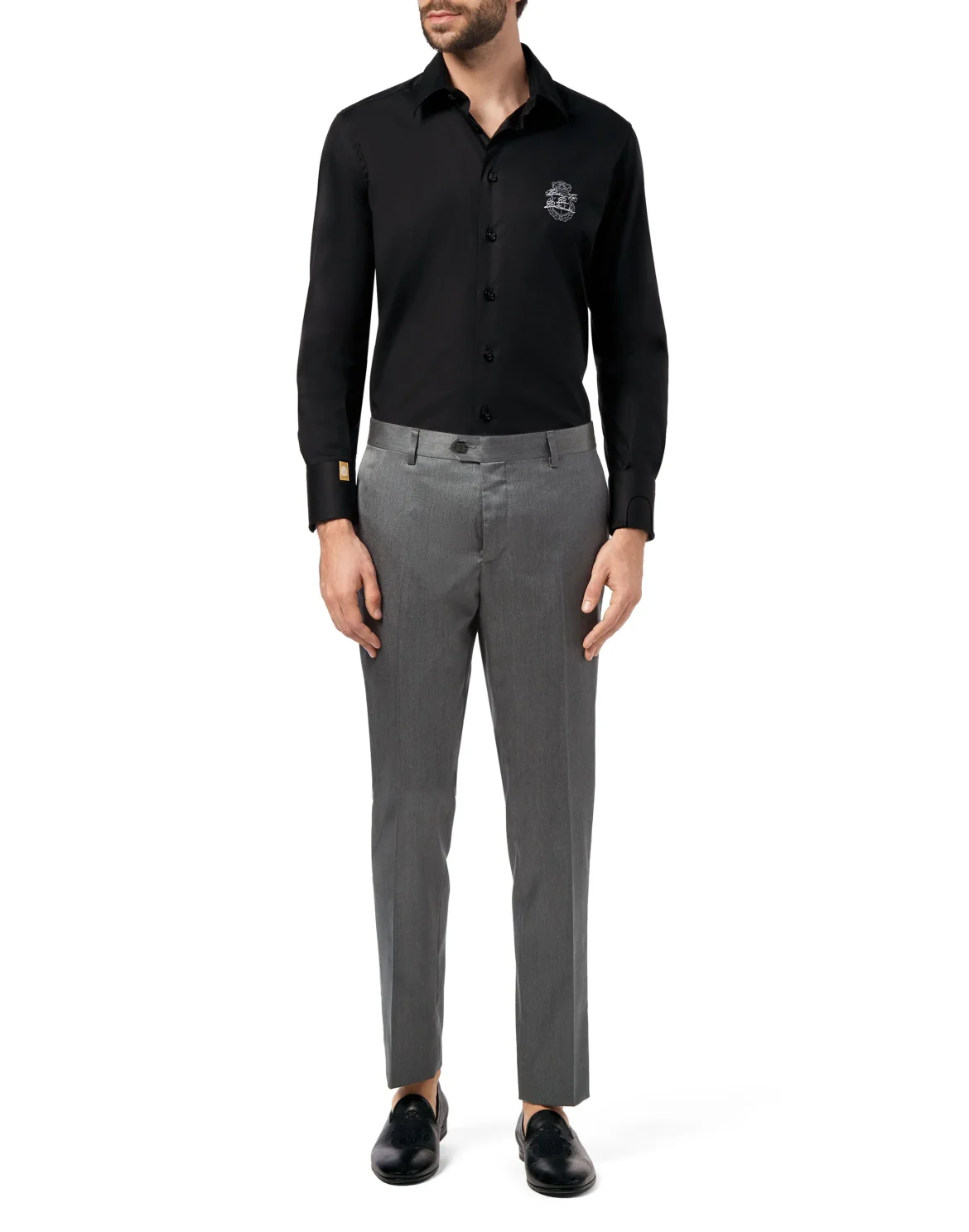 Shirt Silver Cut LS Milano/Watch Crest, цвет: Черный