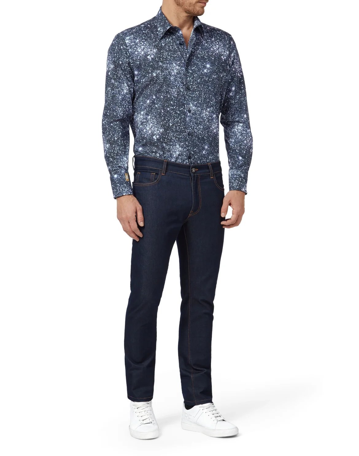Shirt Silver Cut LS Crystal, цвет: Синий
