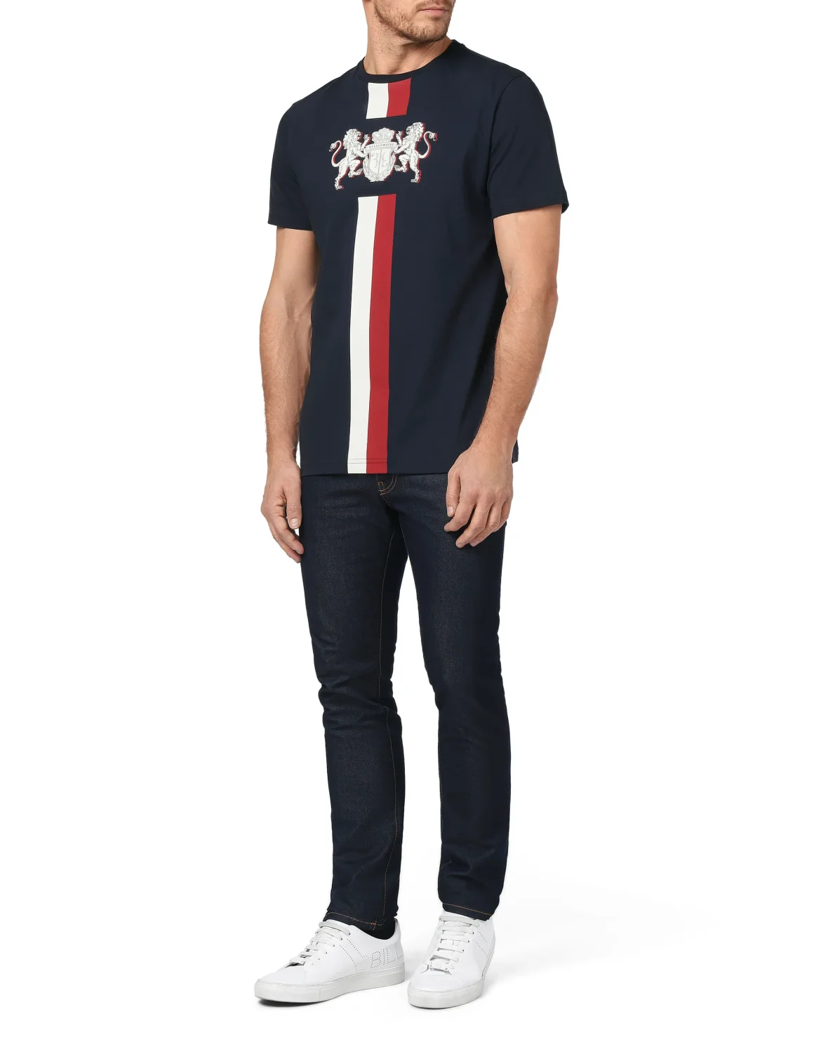 T-shirt Round Neck SS Double Lion, цвет: Синий
