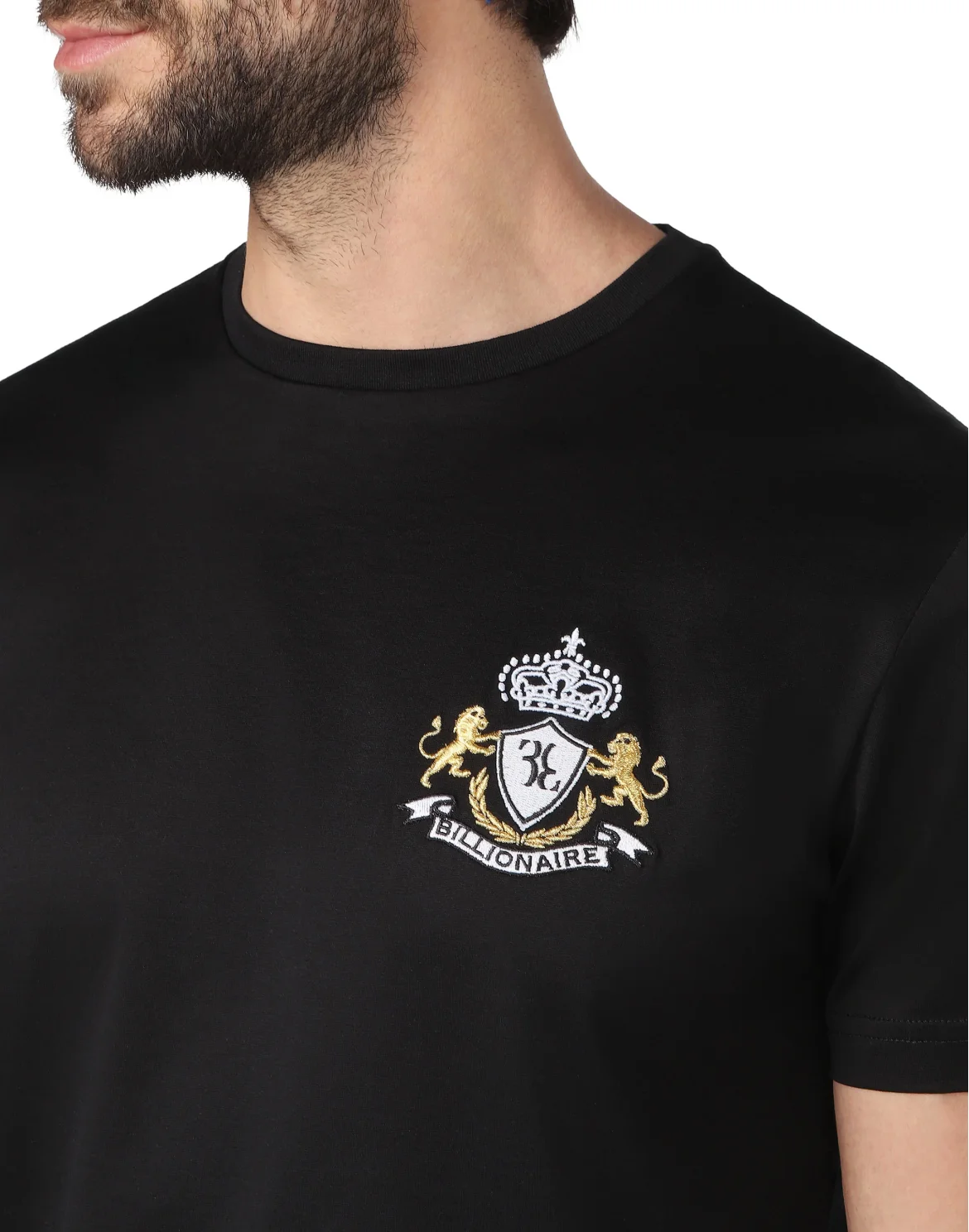 T-shirt Round Neck SS Double Lion, цвет: Черный