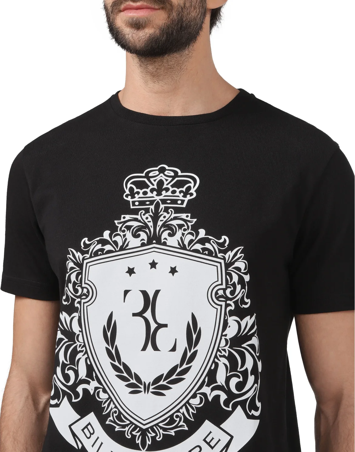 T-shirt Round Neck SS Crest, цвет: Черный