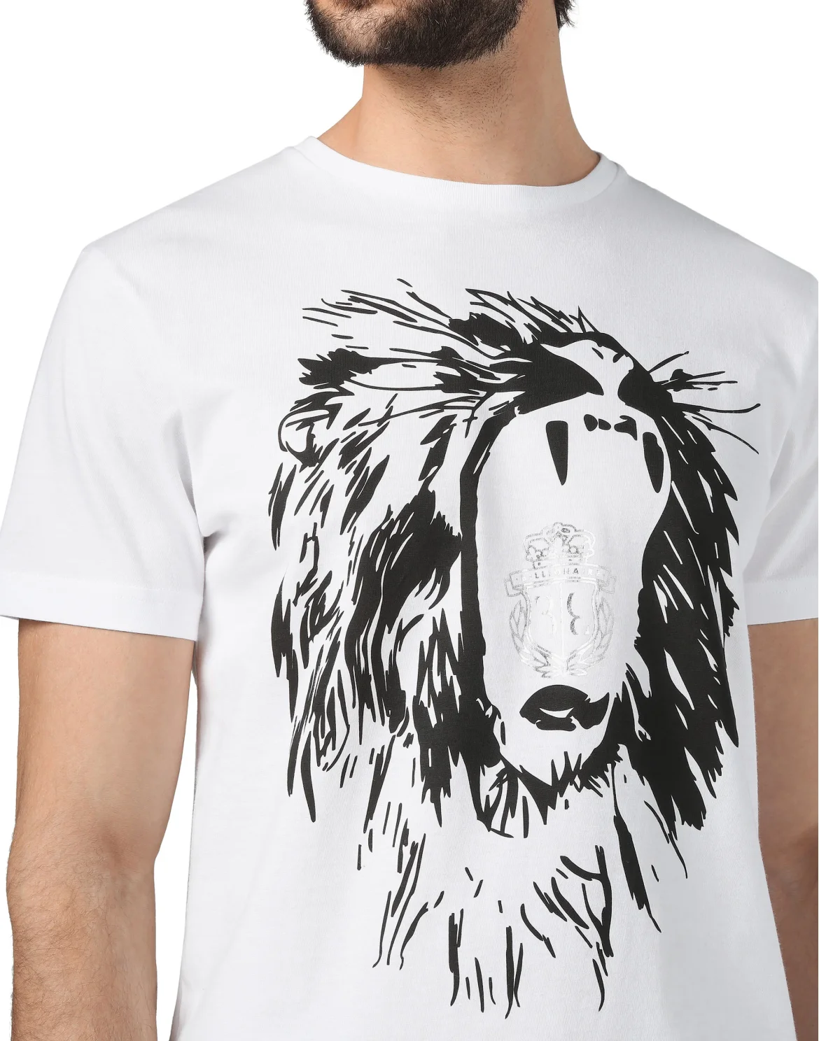 T-shirt Round Neck SS Lion, цвет: Белый