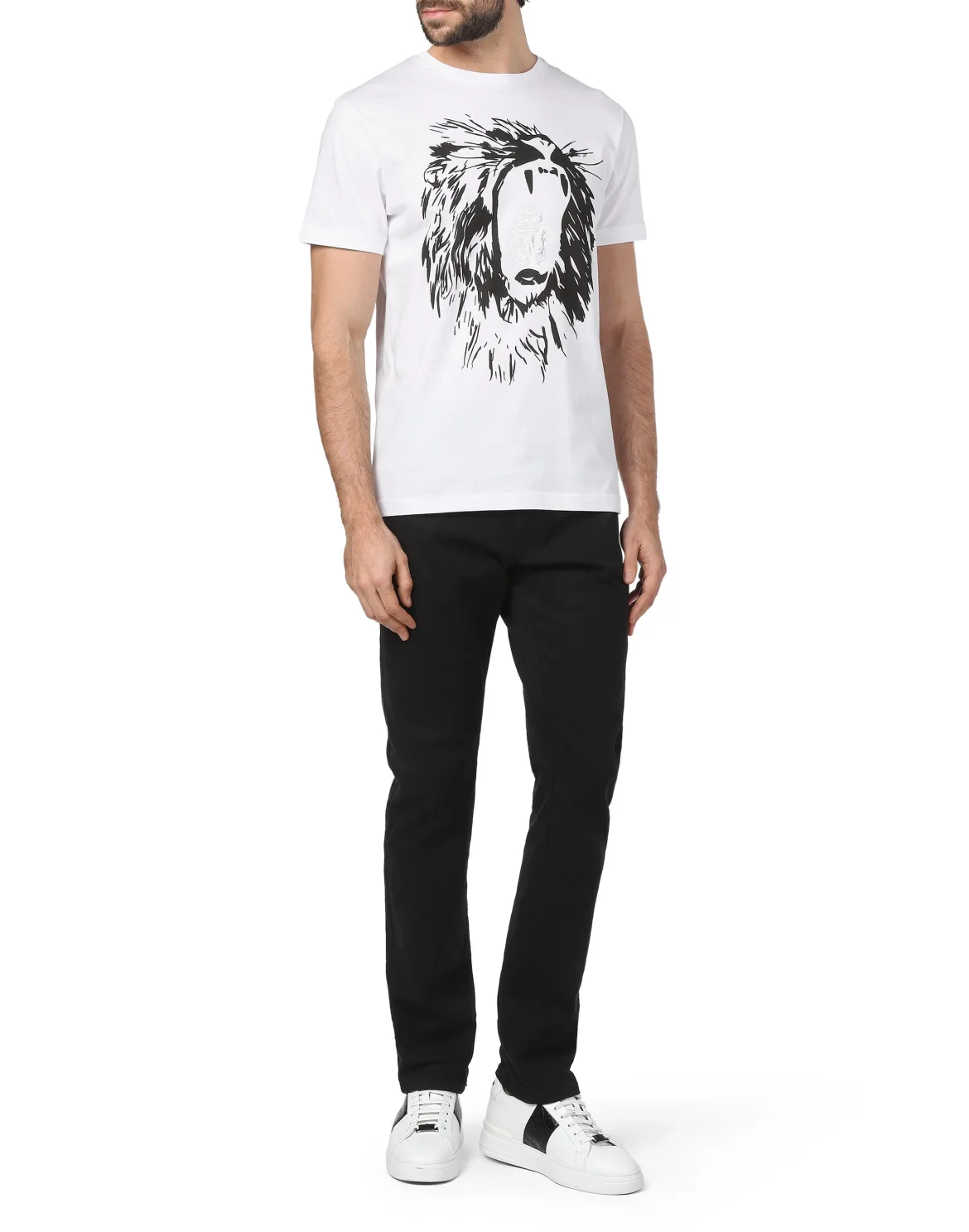 T-shirt Round Neck SS Lion, цвет: Белый