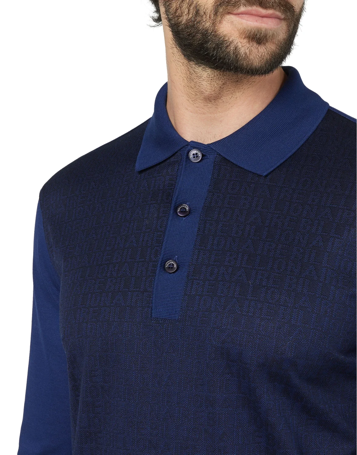 Polo shirt LS All over BB, цвет: Синий