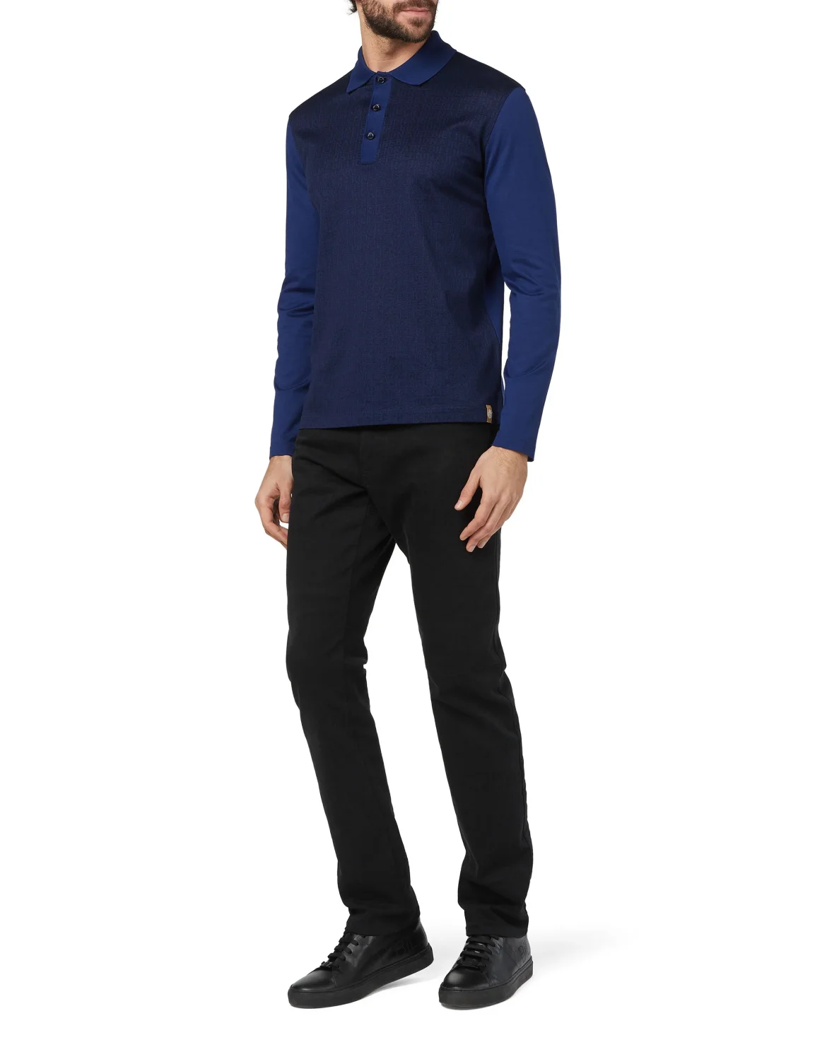 Polo shirt LS All over BB, цвет: Синий