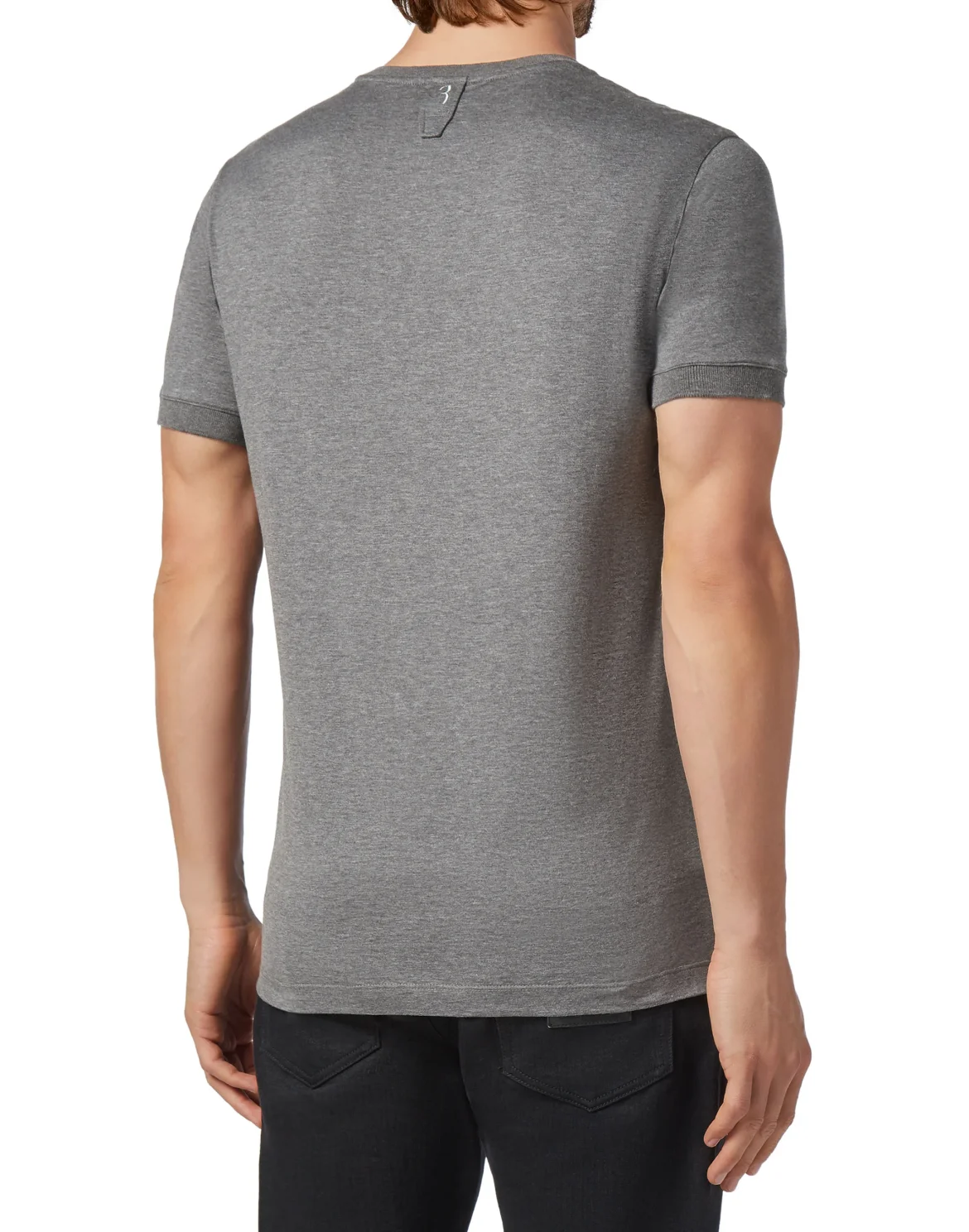 T-shirt V-Neck SS Lion, цвет: Серый