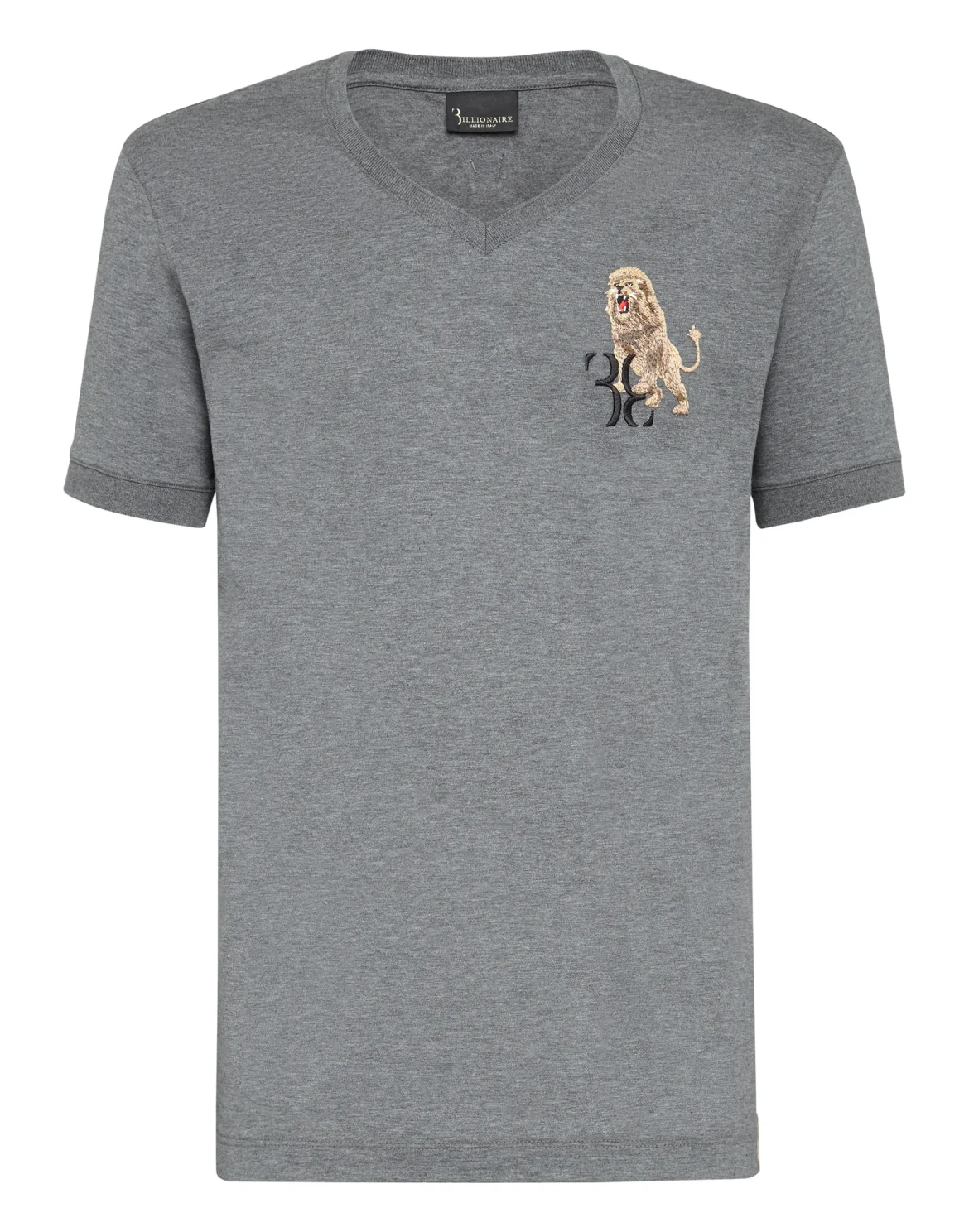T-shirt V-Neck SS Lion, цвет: Серый