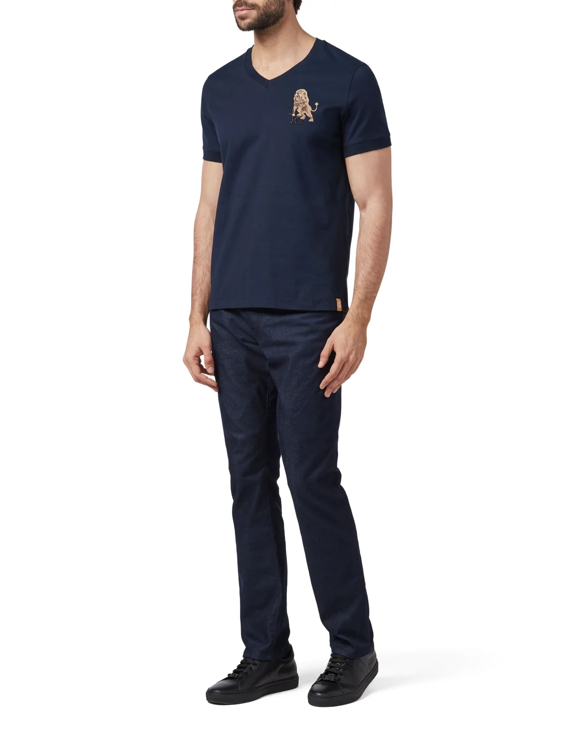 T-shirt V-Neck SS Lion, цвет: Синий