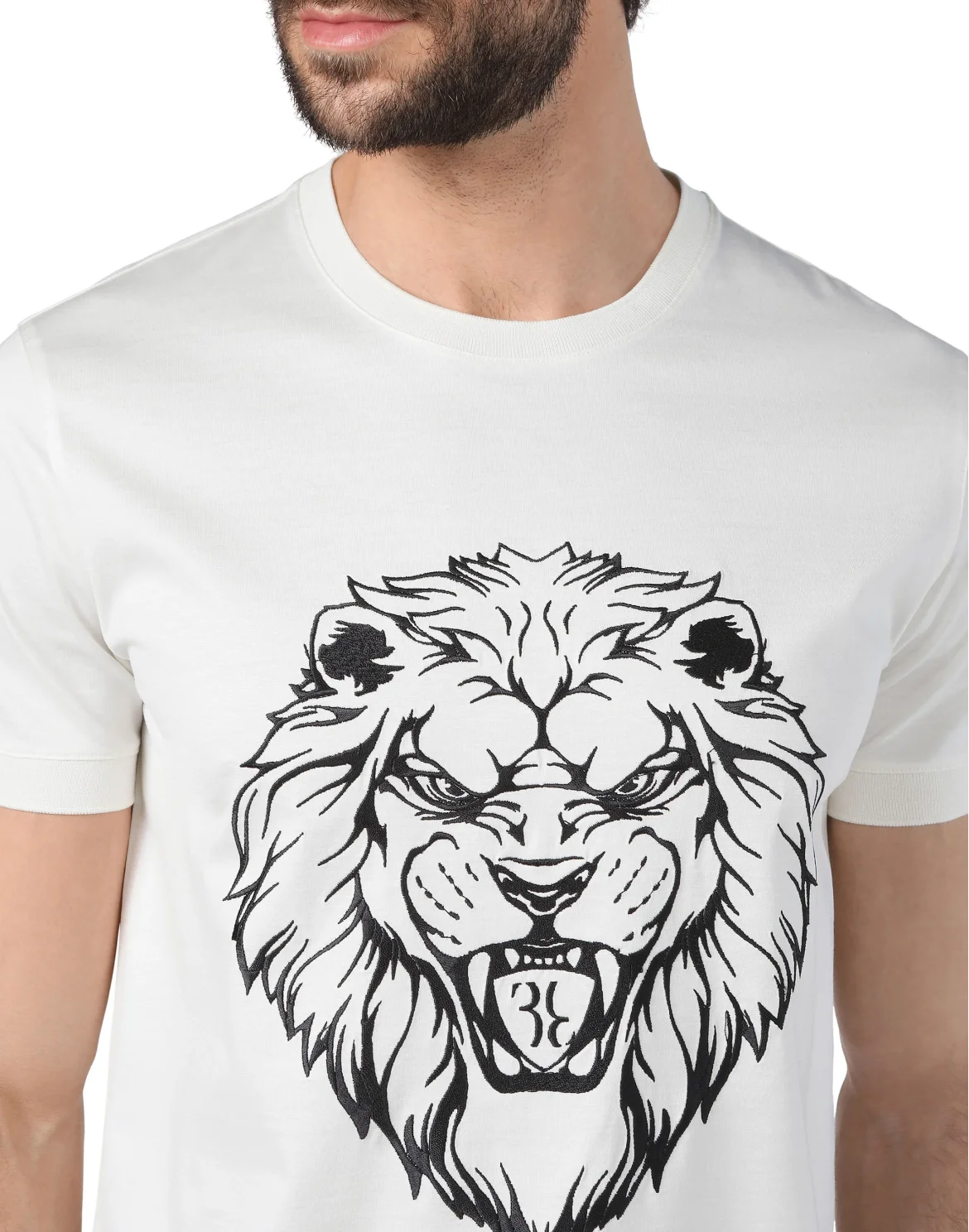 T-shirt Round Neck SS Lion, цвет: Белый