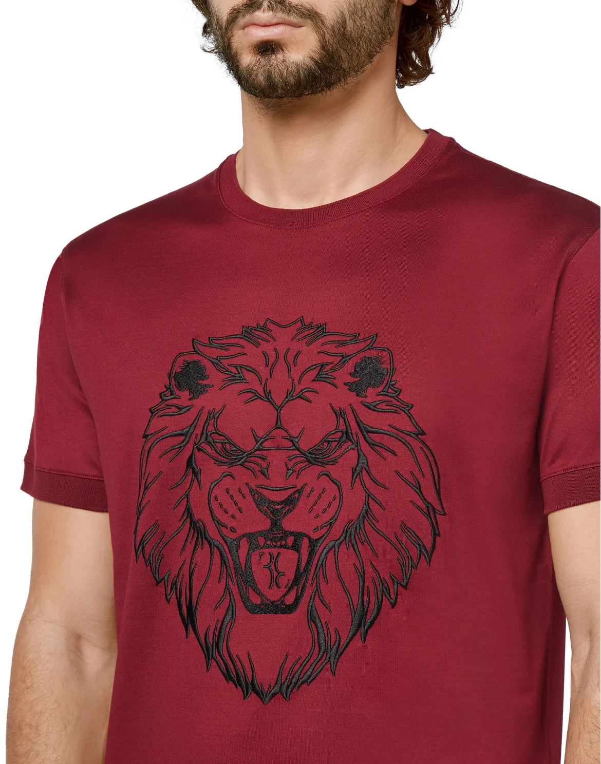 T-shirt Round Neck SS Lion, цвет: Красный