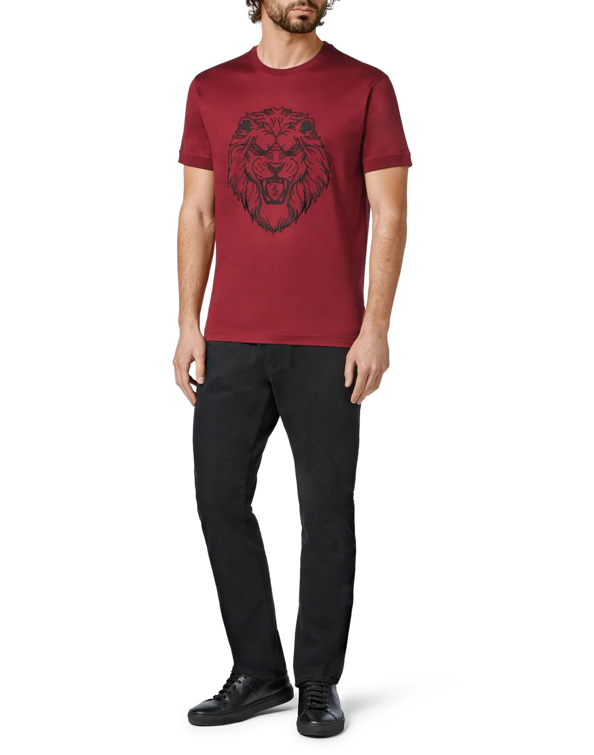 T-shirt Round Neck SS Lion, цвет: Красный