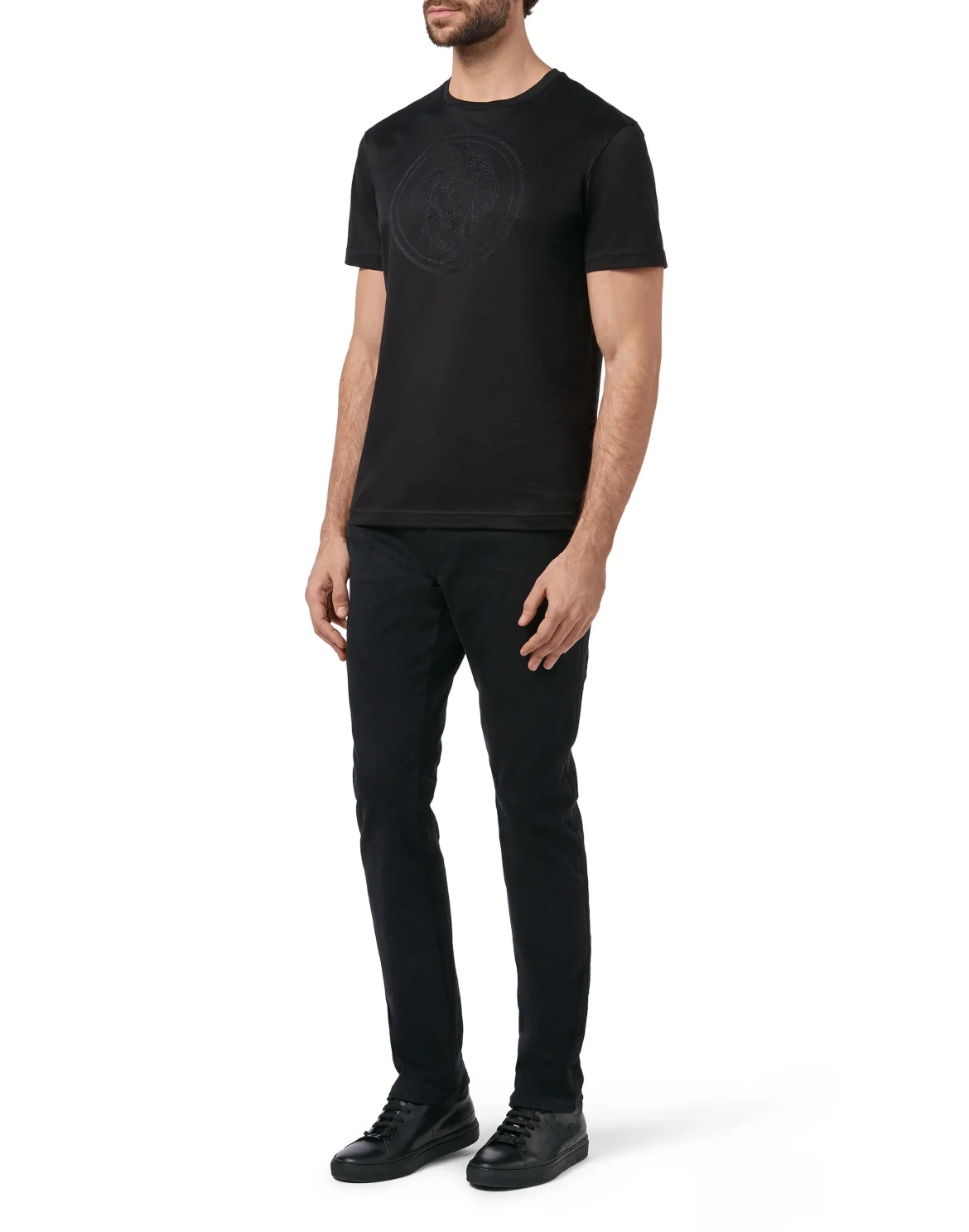 T-shirt Round Neck SS Lion, цвет: Черный