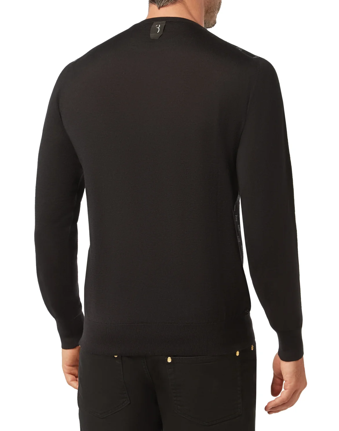 Pullover Round Neck LS Double B, цвет: Черный
