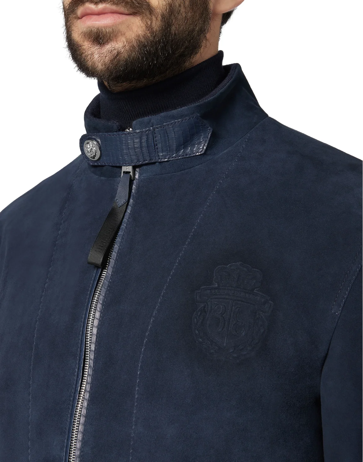 Leather Bomber Luxury, цвет: Синий