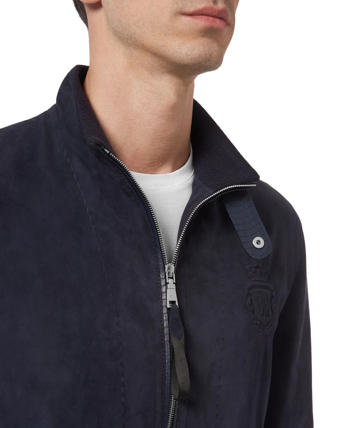 Leather Bomber Luxury, цвет: Синий