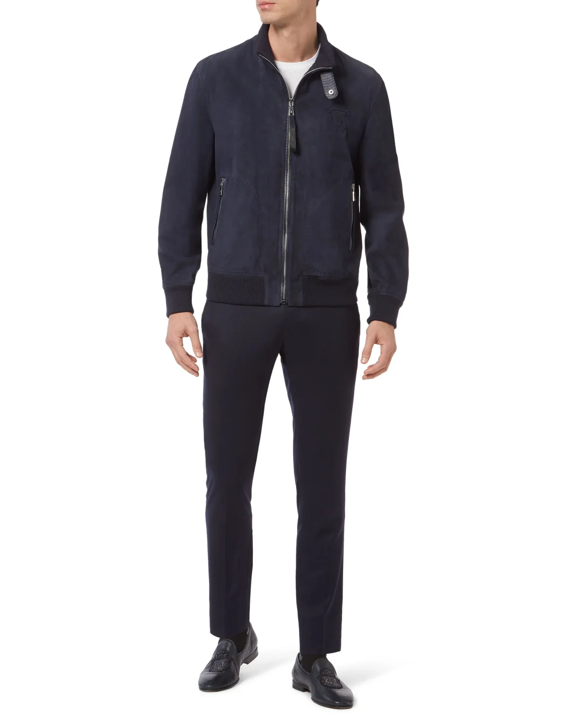 Leather Bomber Luxury, цвет: Синий