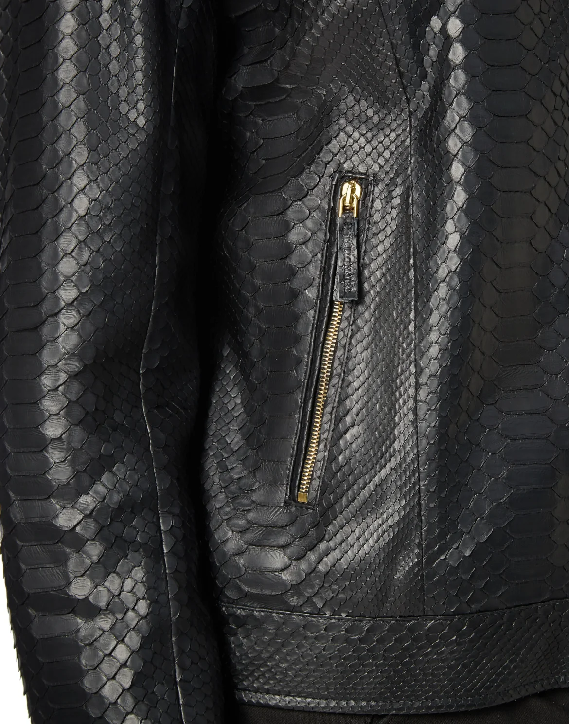 Python Leather Jacket Luxury, цвет: Черный