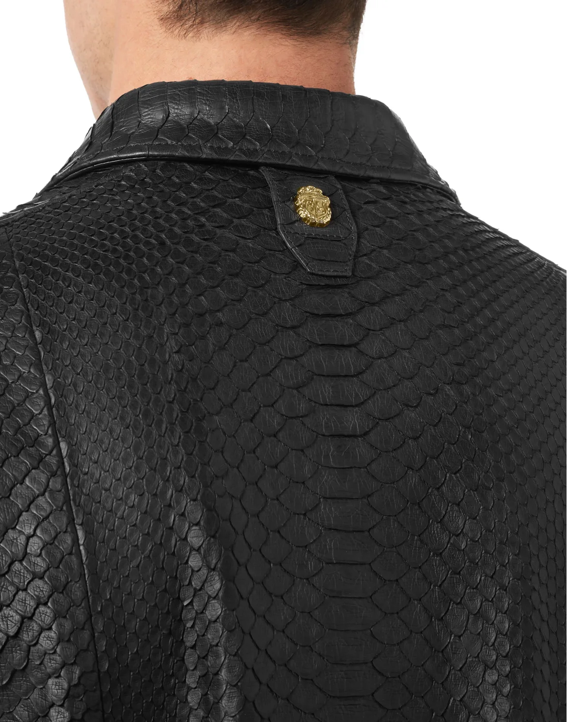 Python Leather Shirts Luxury, цвет: Черный