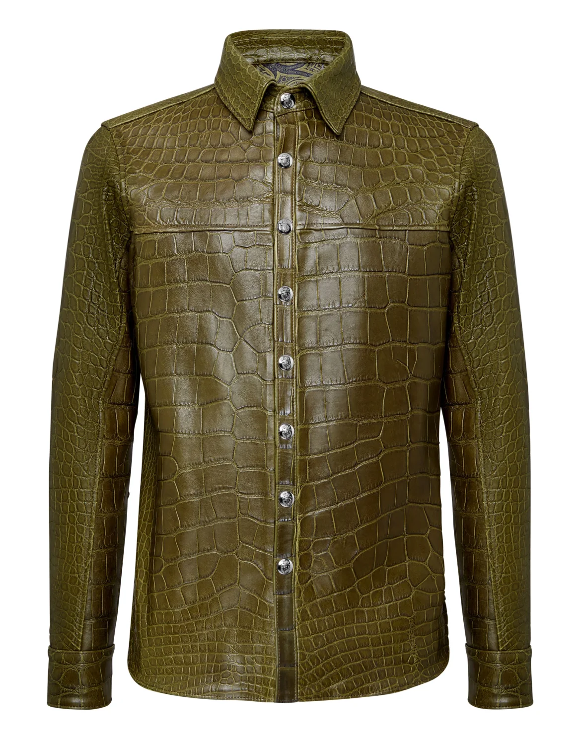 Crocodile Leather Shirts Luxury, цвет: Камуфляж