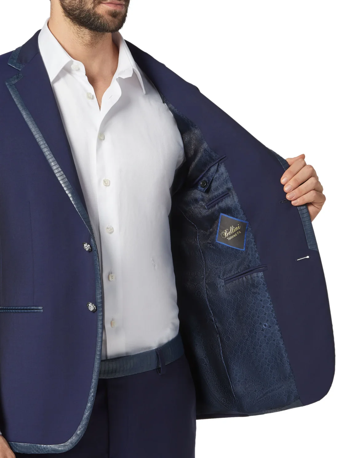 Blazer Tailored Fit Luxury, цвет: Синий