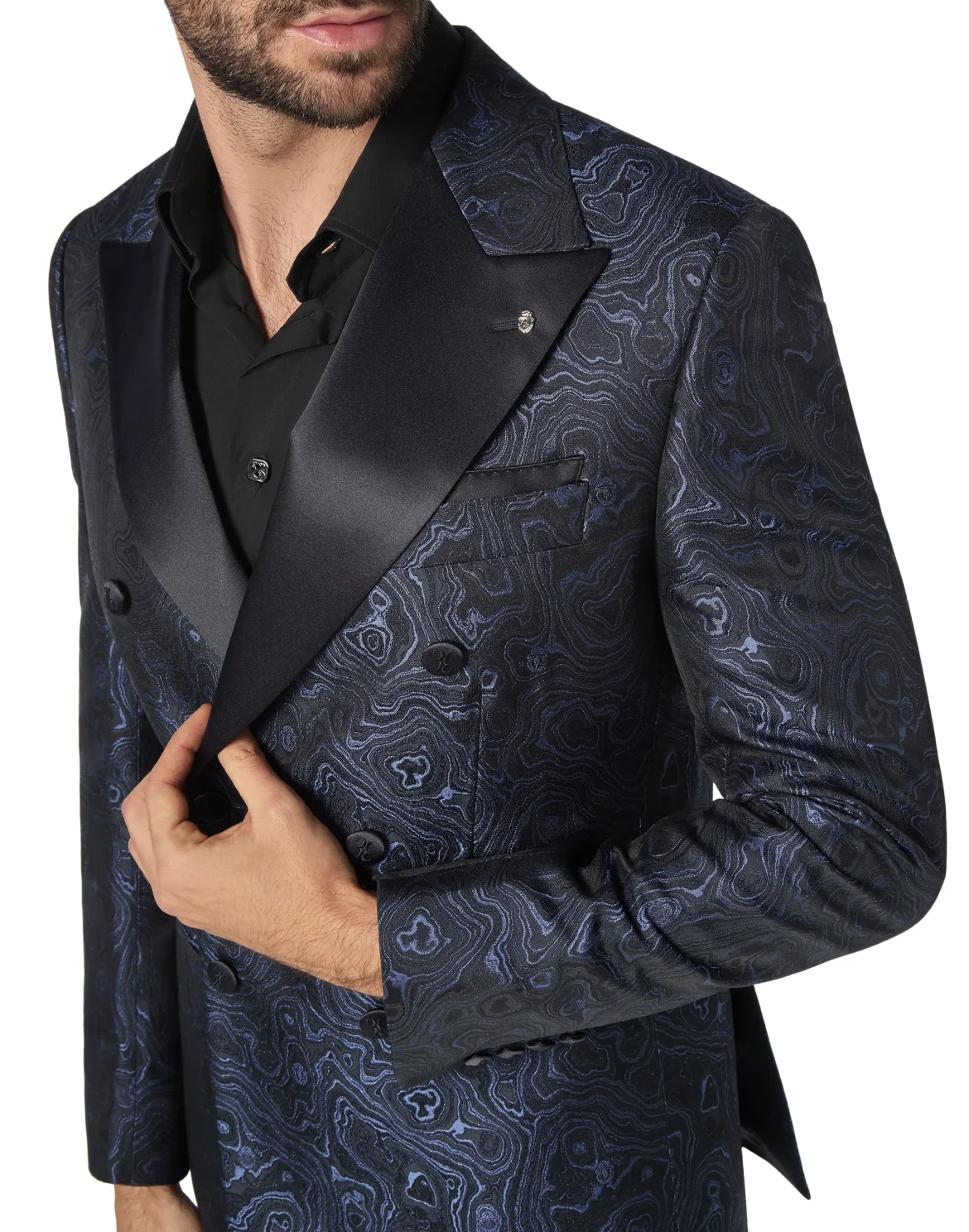 Blazer Super Slim Fit Marbled, цвет: Синий