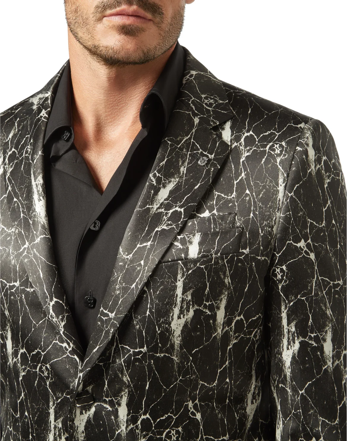 Blazer Super Slim Fit Marbled, цвет: Черный