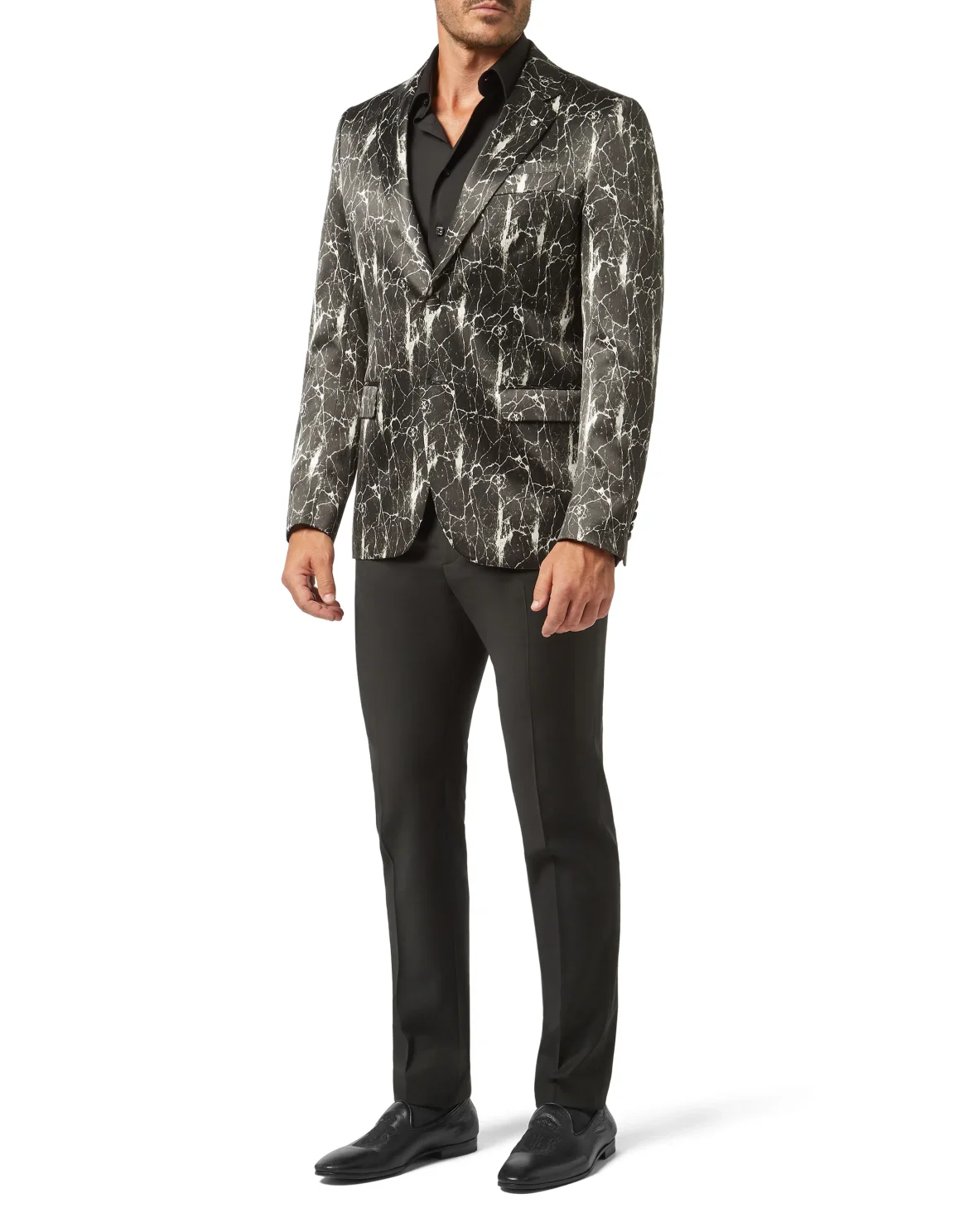 Blazer Super Slim Fit Marbled, цвет: Черный