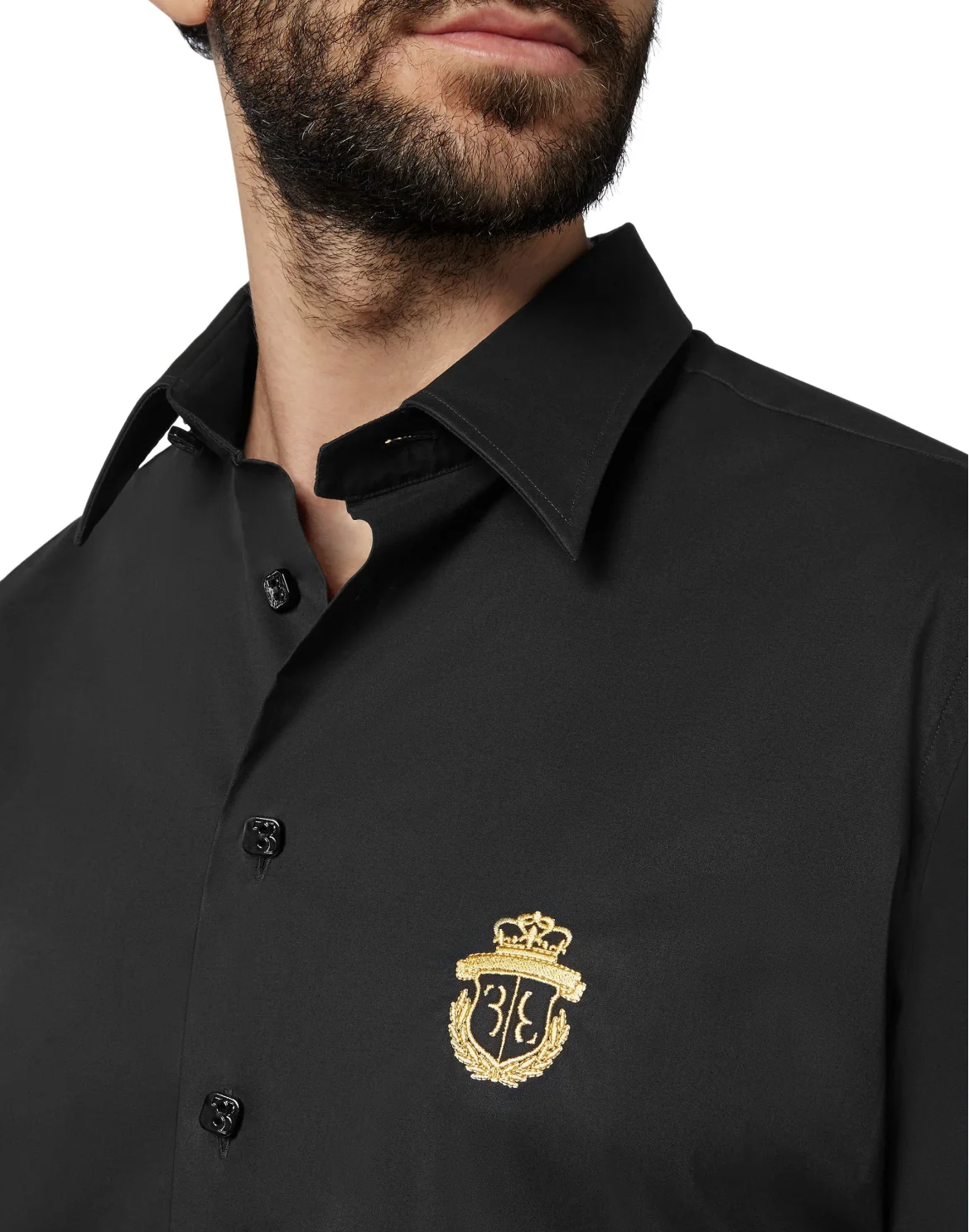 Shirt Silver Cut LS/Milano Crest, цвет: Черный