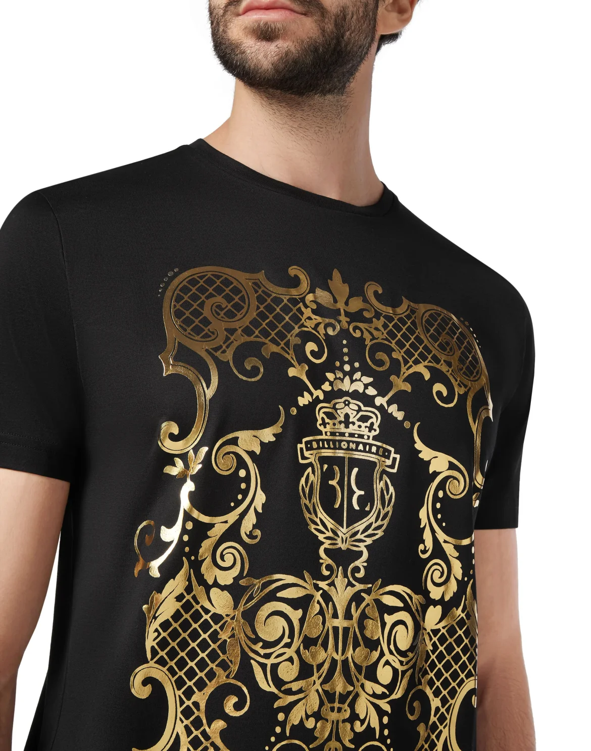 T-shirt Round Neck SS Baroque, цвет: Черный