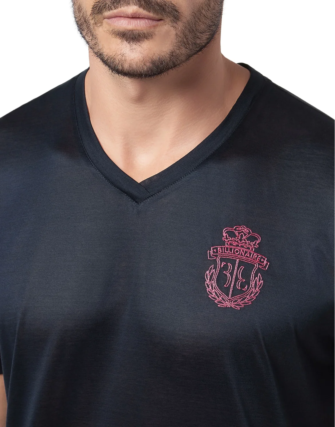 T-shirt V-Neck SS Crest, цвет: Синий