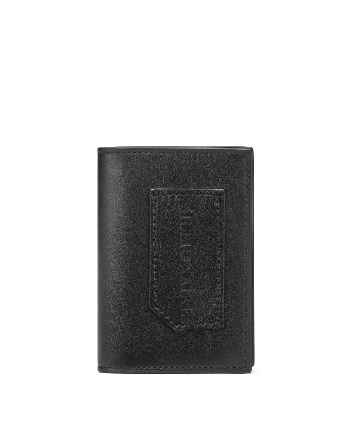 Leather Credit Cards Holder Istitutional, цвет: Черный