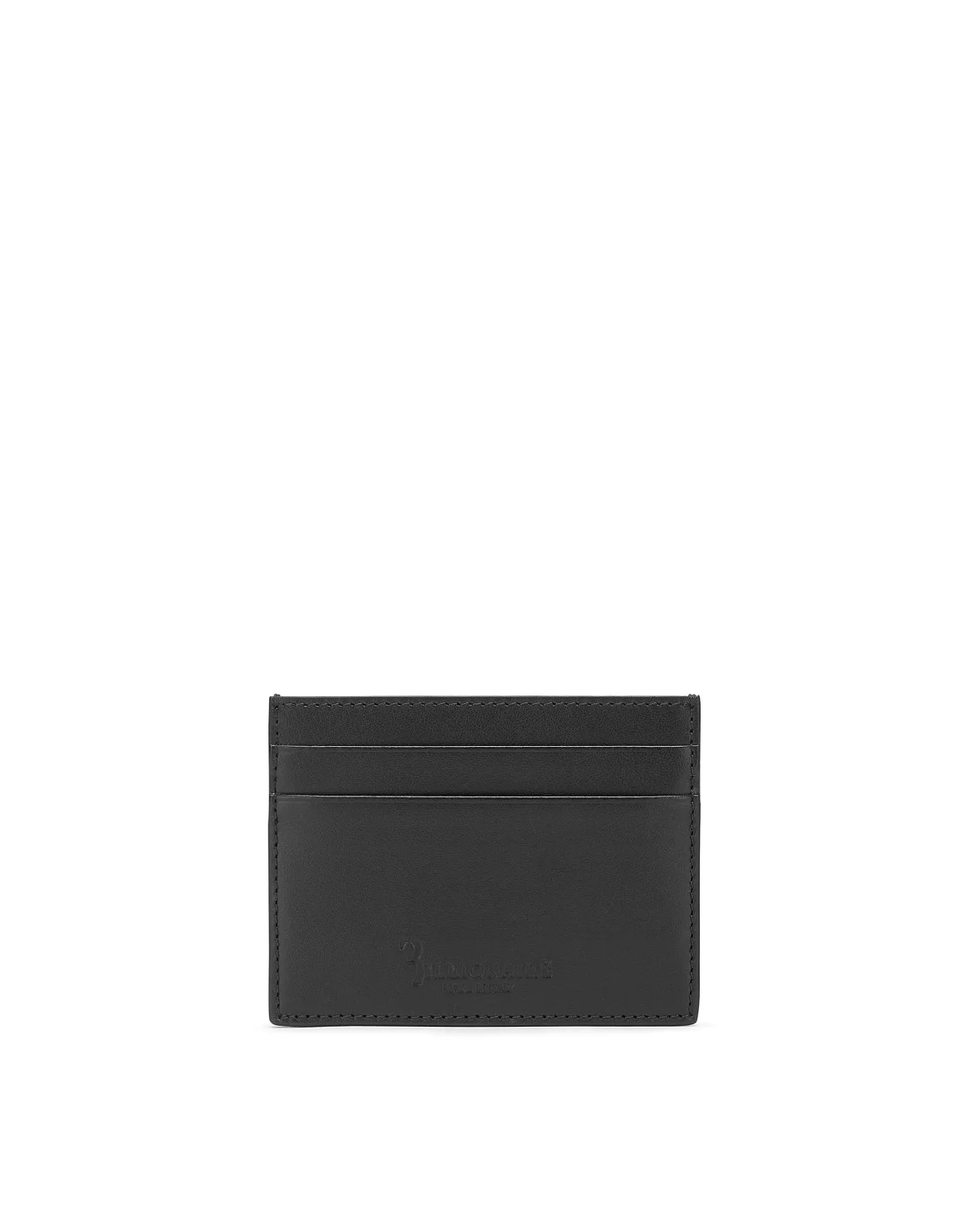 Leather Credit Cards Holder Istitutional, цвет: Черный