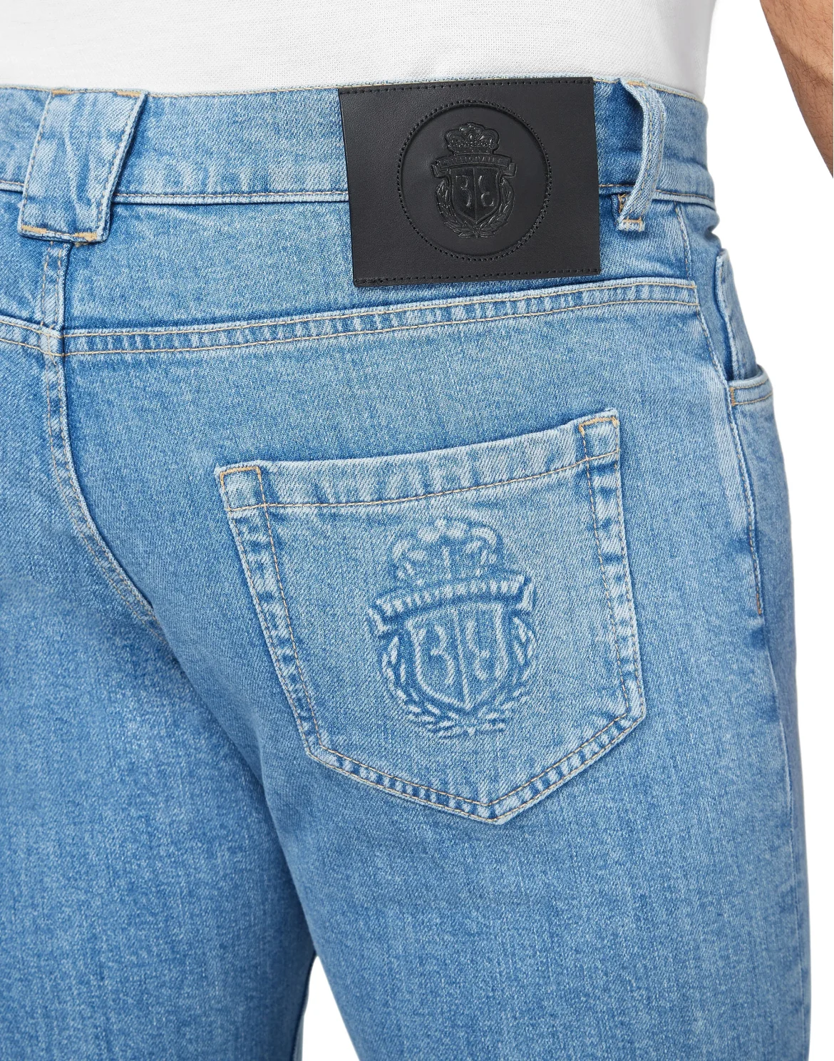 Denim Super Straight Cut Embroidery Double B, цвет: Синий