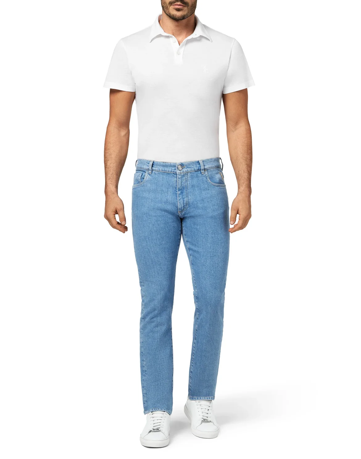 Denim Super Straight Cut Embroidery Double B, цвет: Синий