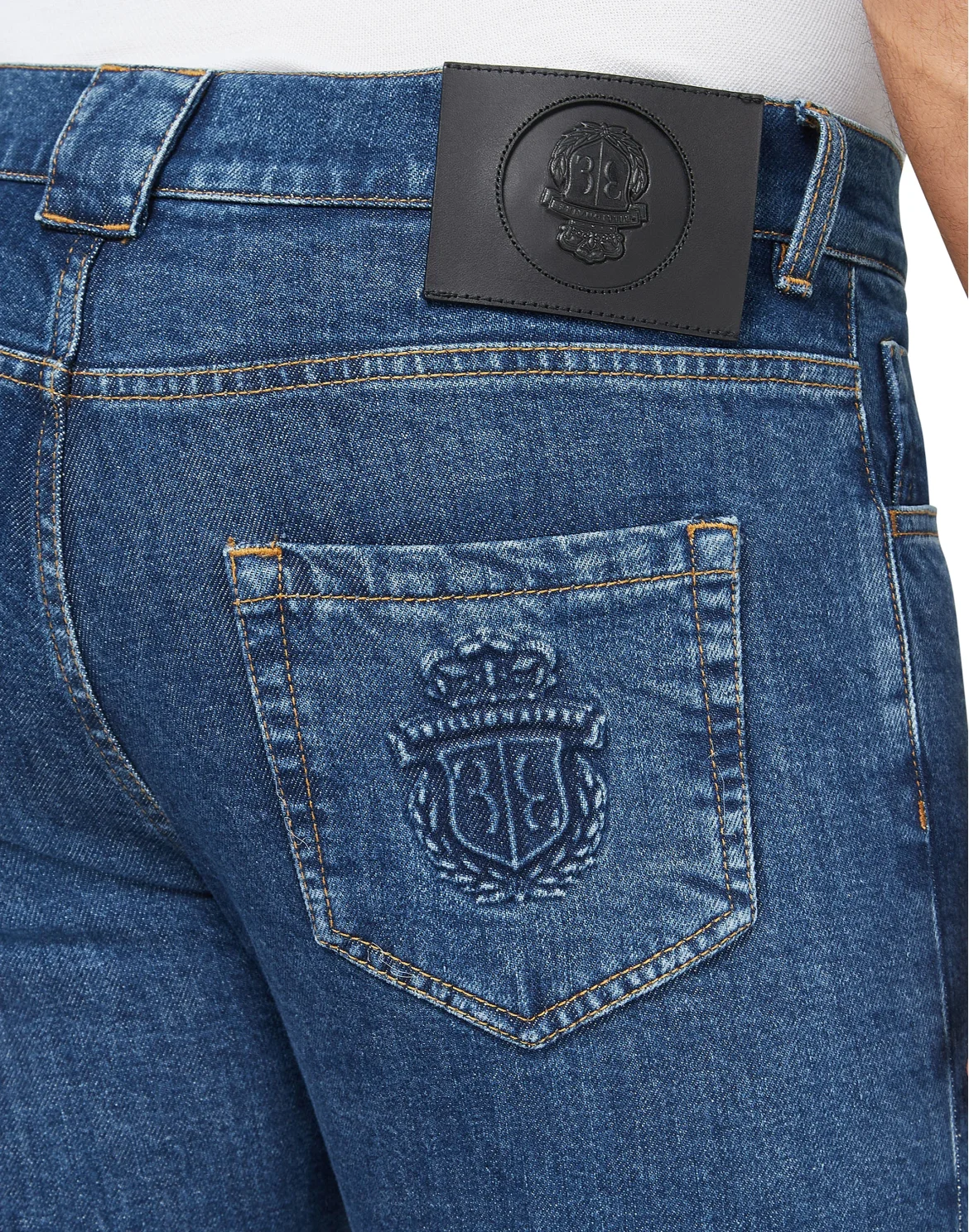 Denim Super Straight Cut Embroidery Double B, цвет: Синий