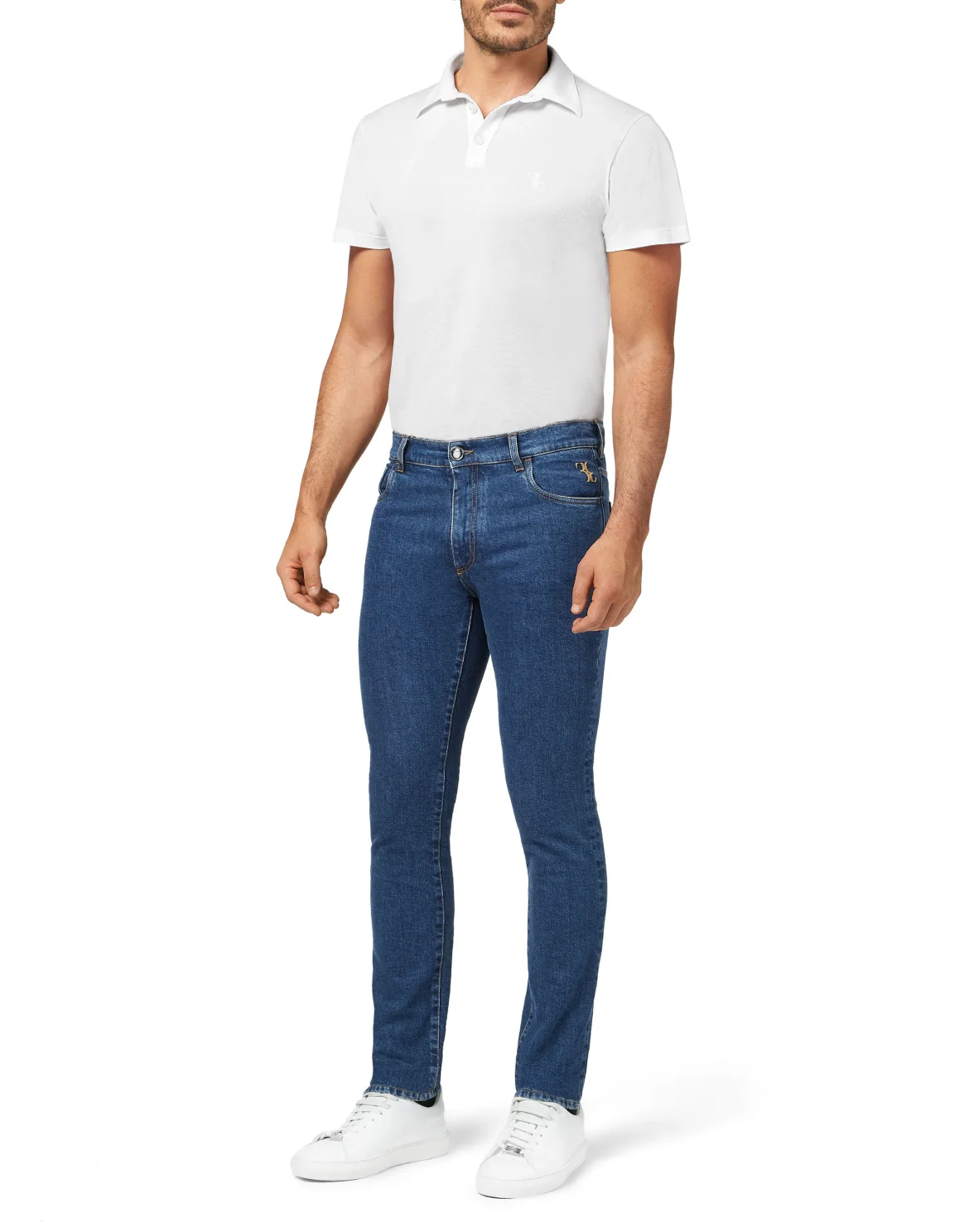 Denim Super Straight Cut Embroidery Double B, цвет: Синий