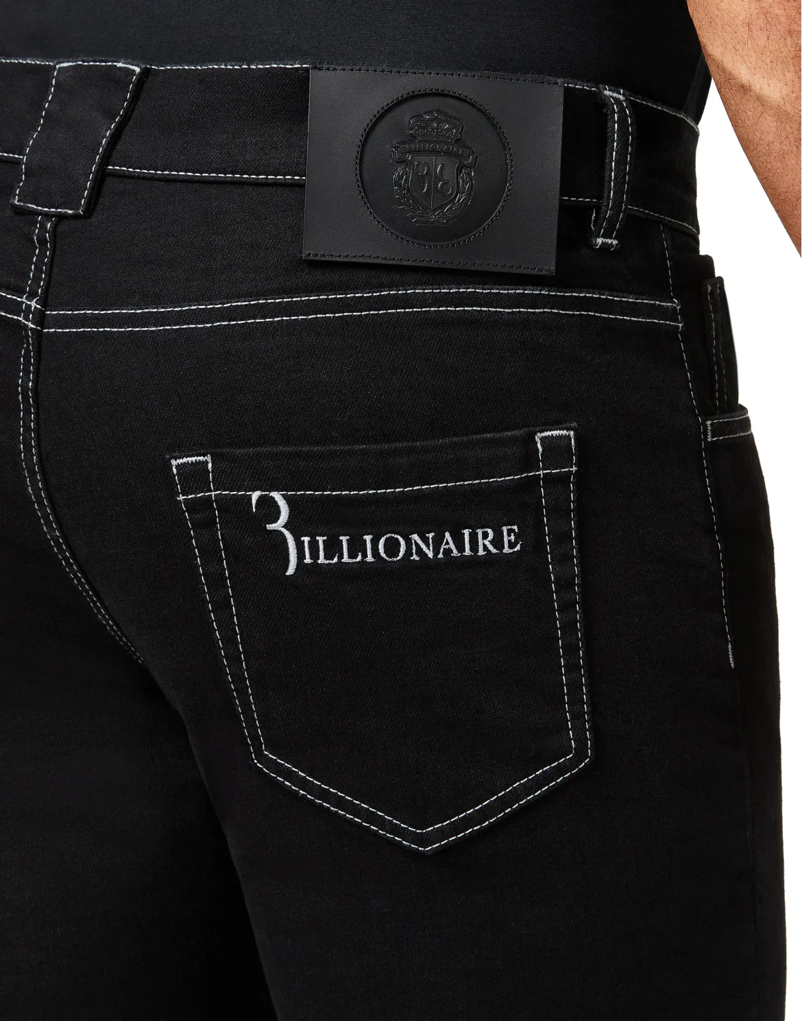 Denim Super Straight Cut Embroidery Istitutional, цвет: Черный