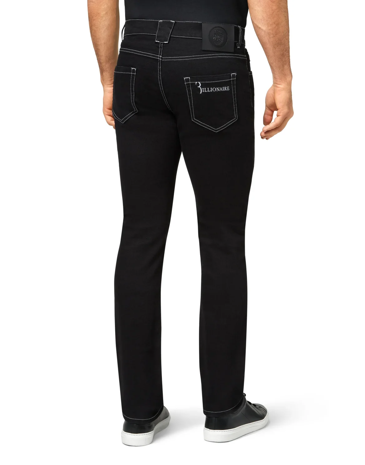 Denim Super Straight Cut Embroidery Istitutional, цвет: Черный
